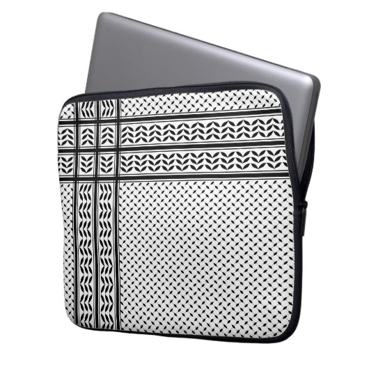 Keffiyeh-Symbol des palästinensischen Widerstandsm Laptopschutzhülle (Vorderseite Links)