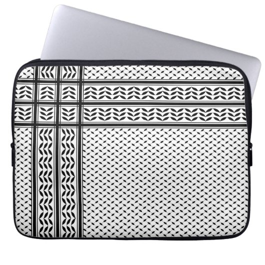 Keffiyeh-Symbol des palästinensischen Widerstandsm Laptopschutzhülle (Vorderseite)