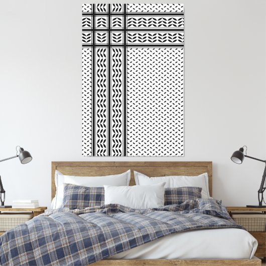 Keffiyeh-Symbol des palästinensischen Widerstandsm Leinwanddruck (Insitu (Schlafzimmer))