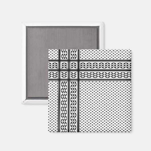Keffiyeh-Symbol des palästinensischen Widerstandsm Magnet (Vorderseite/Rückseite)