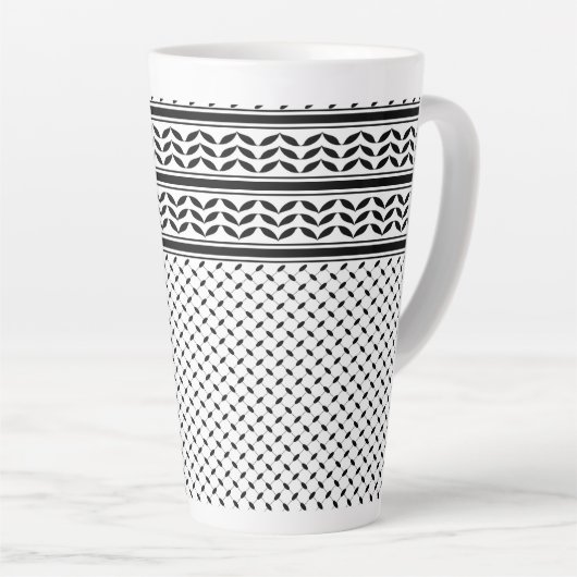 Keffiyeh-Symbol des palästinensischen Widerstandsm Milchtasse (Rechte Ecke)