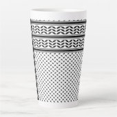 Keffiyeh-Symbol des palästinensischen Widerstandsm Milchtasse (Vorderseite)