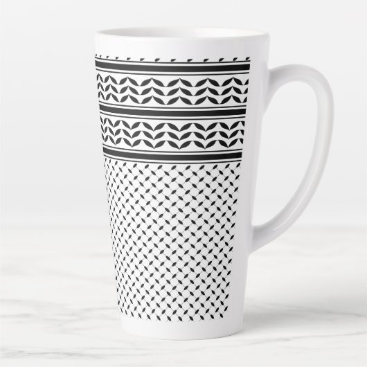 Keffiyeh-Symbol des palästinensischen Widerstandsm Milchtasse (Rechts)