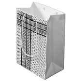 Keffiyeh-Symbol des palästinensischen Widerstandsm Mittlere Geschenktüte (Vorderseite Schrägansicht)