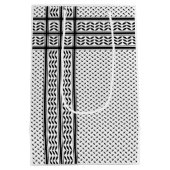 Keffiyeh-Symbol des palästinensischen Widerstandsm Mittlere Geschenktüte (Rückseite)