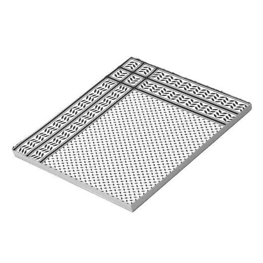 Keffiyeh-Symbol des palästinensischen Widerstandsm Notizblock (Rotiert)