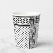 Keffiyeh-Symbol des palästinensischen Widerstandsm Pappbecher (Links)