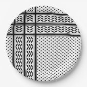 Keffiyeh-Symbol des palästinensischen Widerstandsm Pappteller (Vorderseite)
