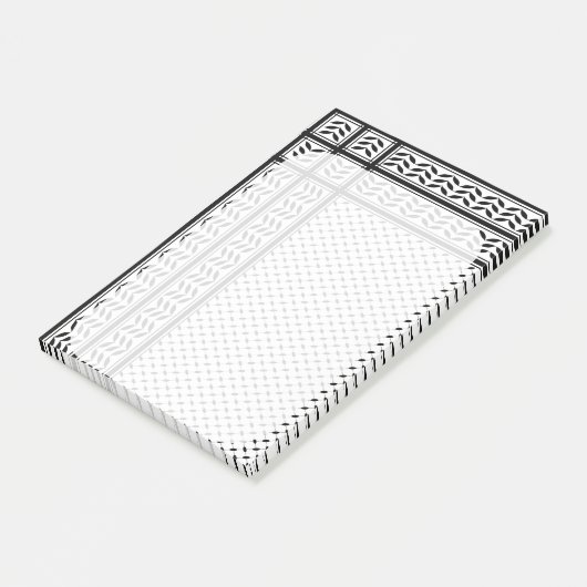 Keffiyeh-Symbol des palästinensischen Widerstandsm Post-it Klebezettel (angewinkelt)