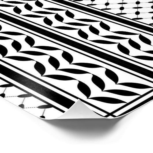 Keffiyeh-Symbol des palästinensischen Widerstandsm Poster (Ecke)