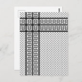 Keffiyeh-Symbol des palästinensischen Widerstandsm Postkarte (Vorne/Hinten)
