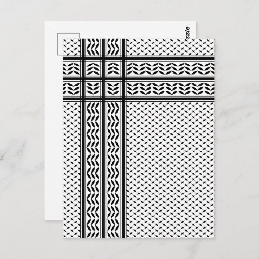 Keffiyeh-Symbol des palästinensischen Widerstandsm Postkarte (Vorne/Hinten)