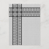 Keffiyeh-Symbol des palästinensischen Widerstandsm Postkarte (Vorderseite)