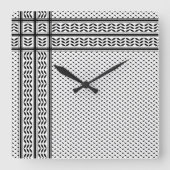 Keffiyeh-Symbol des palästinensischen Widerstandsm Quadratische Wanduhr (Vorderseite)