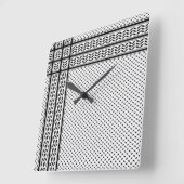 Keffiyeh-Symbol des palästinensischen Widerstandsm Quadratische Wanduhr (Winkel)