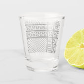 Keffiyeh-Symbol des palästinensischen Widerstandsm Schnapsglas (Rückseite)