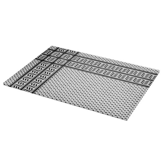 Keffiyeh-Symbol des palästinensischen Widerstandsm Schneidebrett (Ecke)