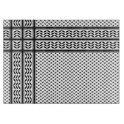 Keffiyeh-Symbol des palästinensischen Widerstandsm Schneidebrett (Vorderseite)