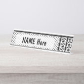 Keffiyeh-Symbol des palästinensischen Widerstandsm Schreibtischnamensplakette (Vorderseite )