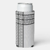 Keffiyeh-Symbol des palästinensischen Widerstandsm Selters Dosenkühler (Seltzer Vorderseite)