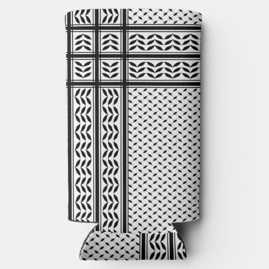 Keffiyeh-Symbol des palästinensischen Widerstandsm Selters Dosenkühler (Rückseite)