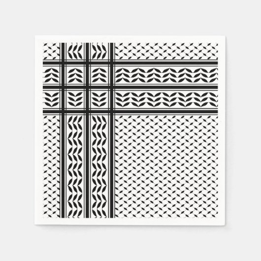 Keffiyeh-Symbol des palästinensischen Widerstandsm Serviette (Vorderseite)