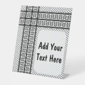 Keffiyeh-Symbol des palästinensischen Widerstandsm Sockelschild (Vorderseite)