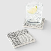 Keffiyeh-Symbol des palästinensischen Widerstandsm Steinuntersetzer (Seitenansicht)