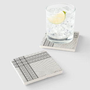 Keffiyeh-Symbol des palästinensischen Widerstandsm Steinuntersetzer