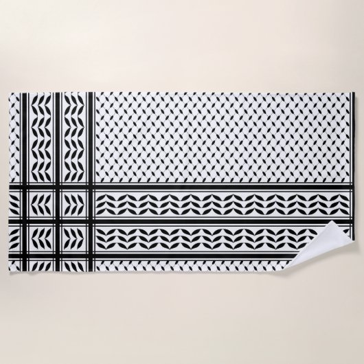 Keffiyeh-Symbol des palästinensischen Widerstandsm Strandtuch (Vorderseite)