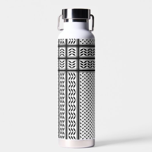 Keffiyeh-Symbol des palästinensischen Widerstandsm Trinkflasche (Vorne)
