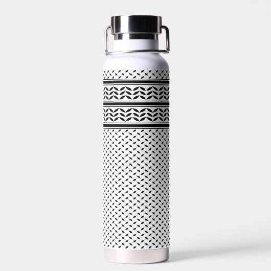 Keffiyeh-Symbol des palästinensischen Widerstandsm Trinkflasche (Rückseite)