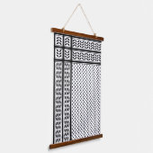Keffiyeh-Symbol des palästinensischen Widerstandsm Wandteppich Mit Holzrahmen (Gewinkelt)
