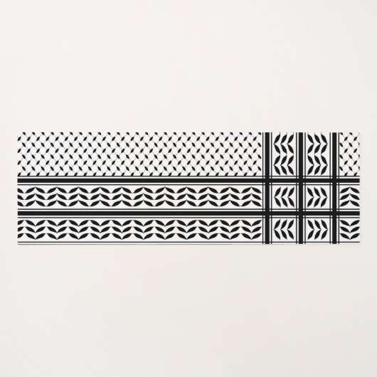 Keffiyeh-Symbol des palästinensischen Widerstandsm Yogamatte (Rückseite (Horizontal))