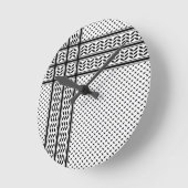 Keffiyeh Symbol of Palestine Resistance Pattern Runde Wanduhr (Winkel)
