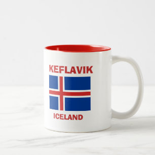 Keflavik, Code-Tasse Island-Flughafen-KEF Zweifarbige Tasse