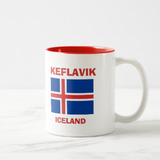 Keflavik, Code-Tasse Island-Flughafen-KEF Zweifarbige Tasse