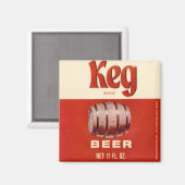 Keg Brand Beer Magnet (Vorderseite/Rückseite)