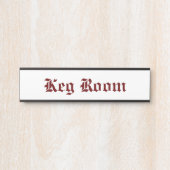 Keg Room Red Türschild (Vorderseite )