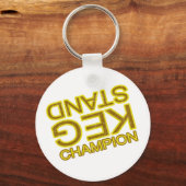 Keg Standmeister lustiger Biertrinker Schlüsselanhänger (Vorderseite)