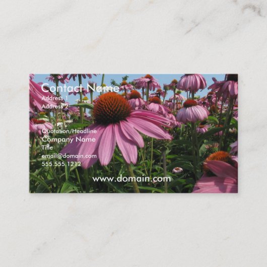 Kegel-Blumen-Geschäfts-Karte Visitenkarte (Vorderseite)