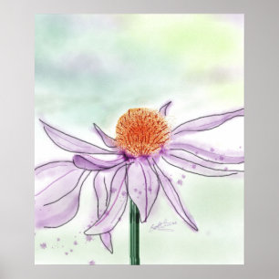 Kegel-Blumewatercolor-Plakat Poster