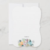 Kegel mit Blumen-Einladung Einladung (Rückseite)