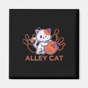 Kegelbahn Katzen Bowling Team Humor Lustiger Kegle Magnet