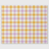 Kegelblume Gingham - Geschenkpapier (Flach)