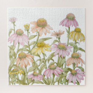 Kegelblumen-Aquarell-Botanik-Kunst Puzzle