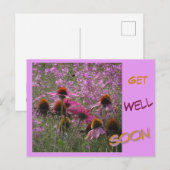 Kegelblumen-Kunden-Text Gute-Besserung-Grußkarte Postkarte (Vorne/Hinten)