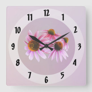 Kegelblumenkreis Quadratische Wanduhr