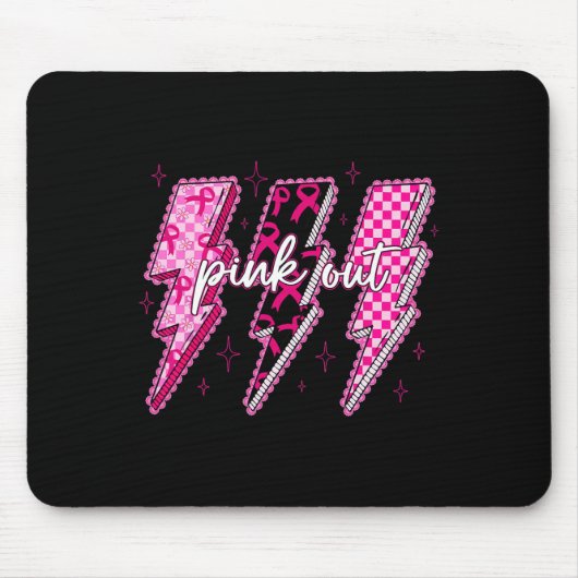 Kegelförmige Blitzleuchte mit rosa Ausbruch des Br Mousepad (Vorne)