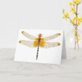 Kegelförmige Dragonfly-Wasserfarbe Karte (Gelbe Blume)